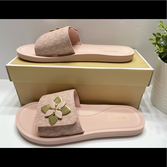 NEW Michael Kors Mini MK Logo Womens Summer Slide - Picture 11 of 11